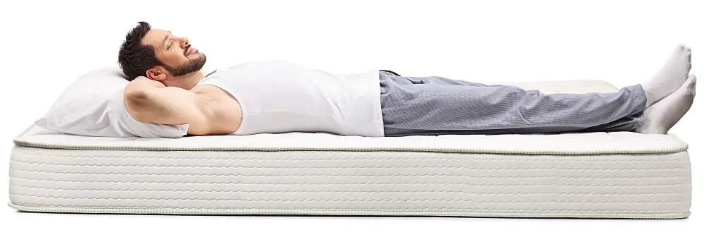 Matratzengröße in Rückenlage